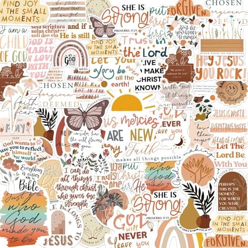 Amazon.com: Pink Christian Stickers 55 PCS, Inspirational Bible Verse ...
