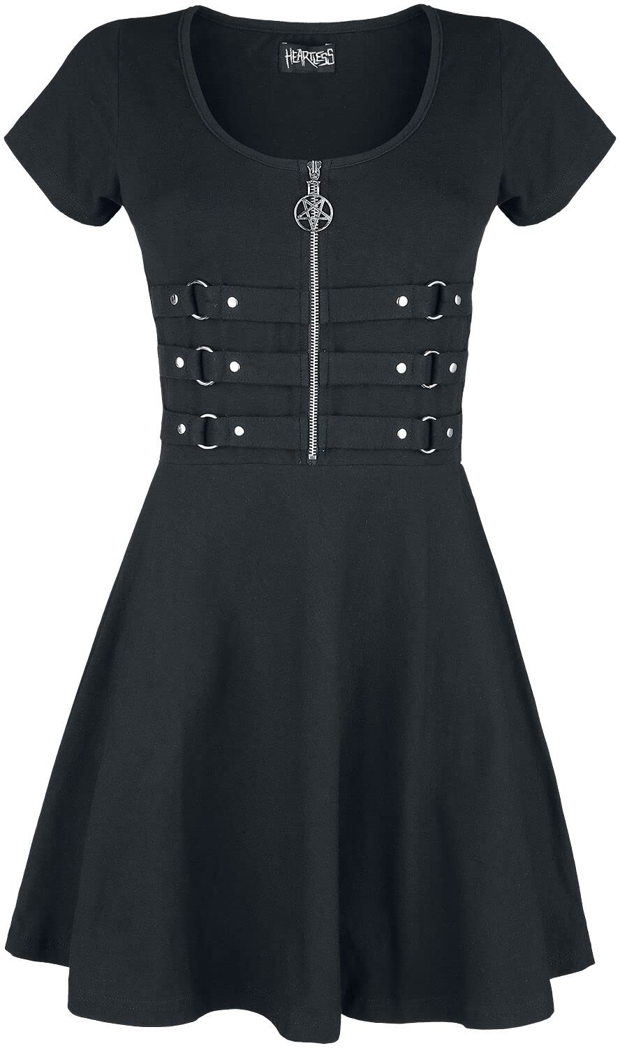 Heartless Into The Darkness Frauen Kurzes Kleid schwarz Gothic