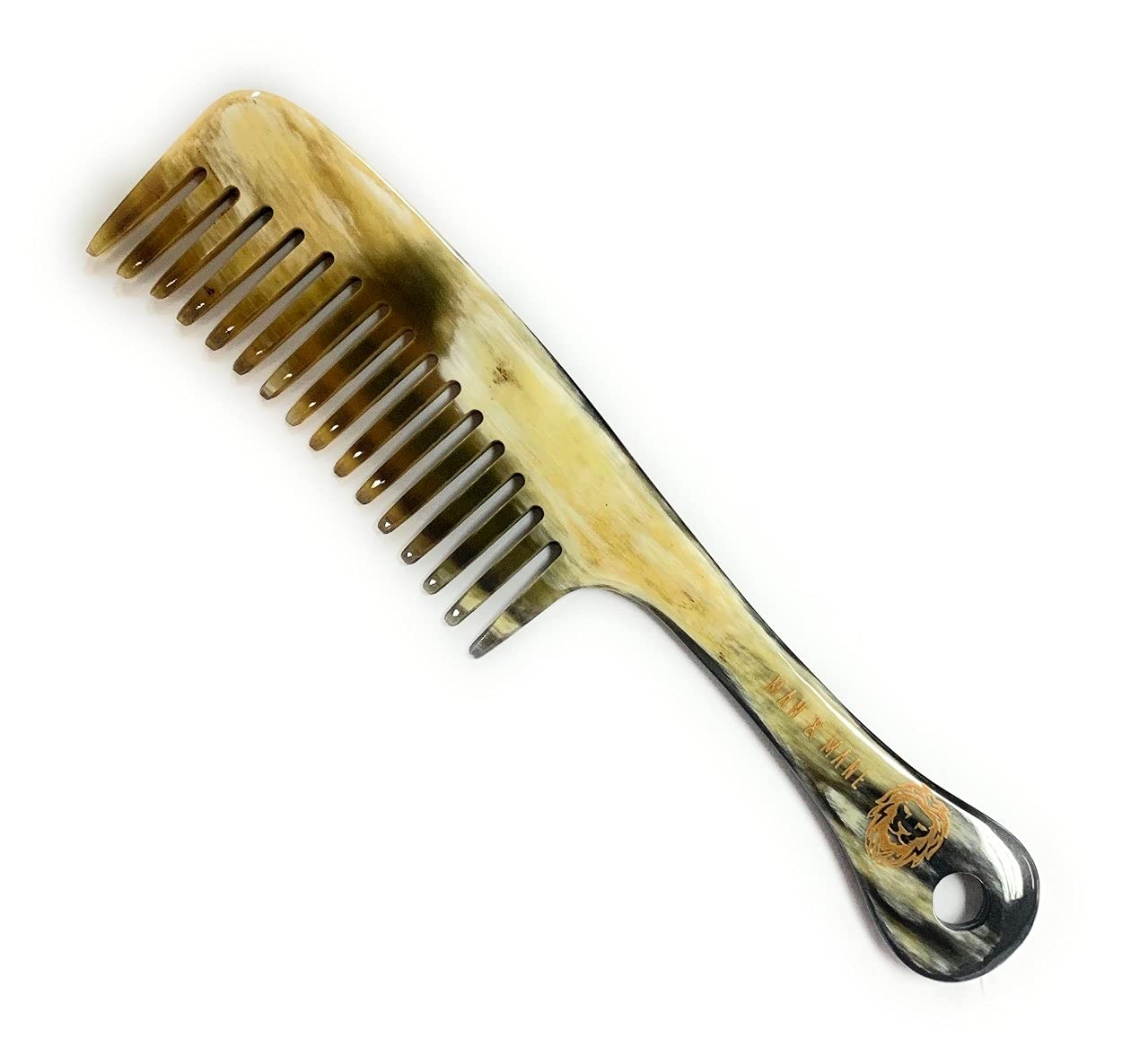 Premium Handmade 100% Oxhorn Anti-static Wide Tooth Detangling Styling Comb for Women Men