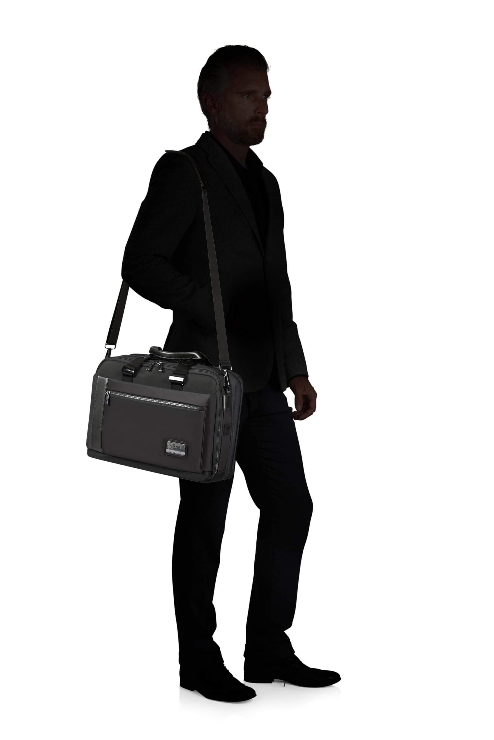 Samsonite Openroad 2.0 - borsa per laptop espandibile 15,6 pollici, 43 cm, 20/24 L, nero (nero)