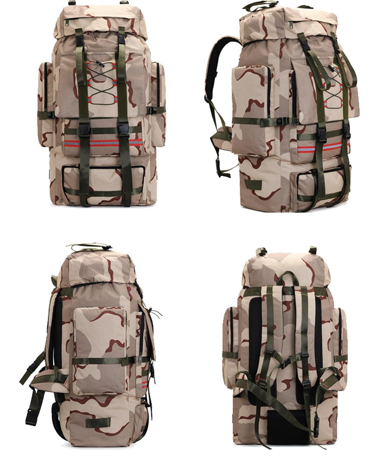Zaino Da Viaggio Zaino Da 130 Litri, Zaino Da Trekking, Traspirante Leggero Impermeabile Zaino Grande Alpinismo Trekking Campeggio Viaggio Escursionismo Zaino Da Campeggio Borsa