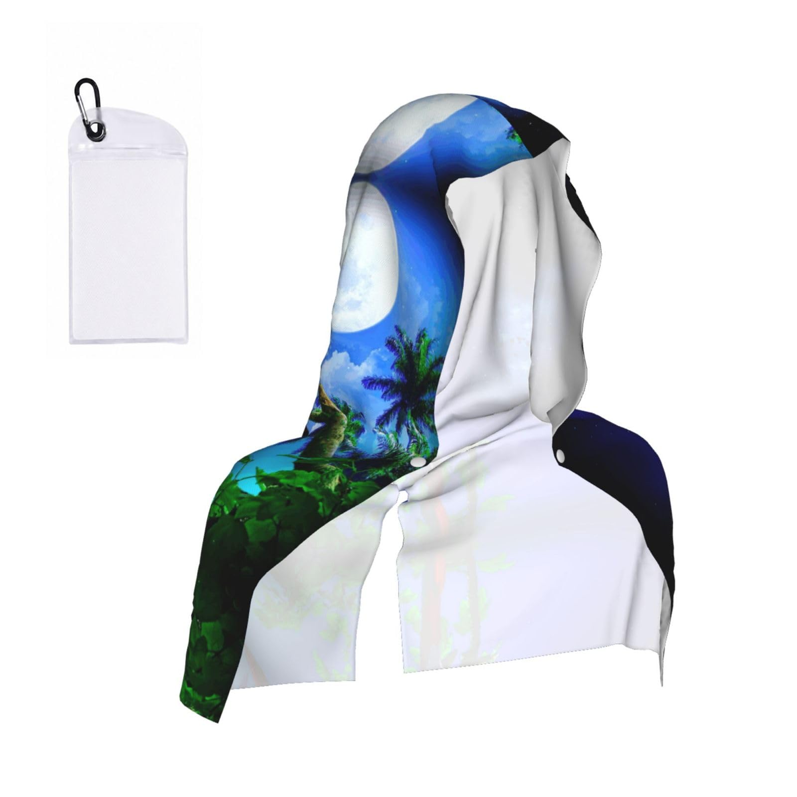ESNAIUVCD Parrot Print Multifunctional Cooling Hoodie Bandana Portable Sweat Absorbing Design For Beach Workouts Exercise Heat Relief Accessories