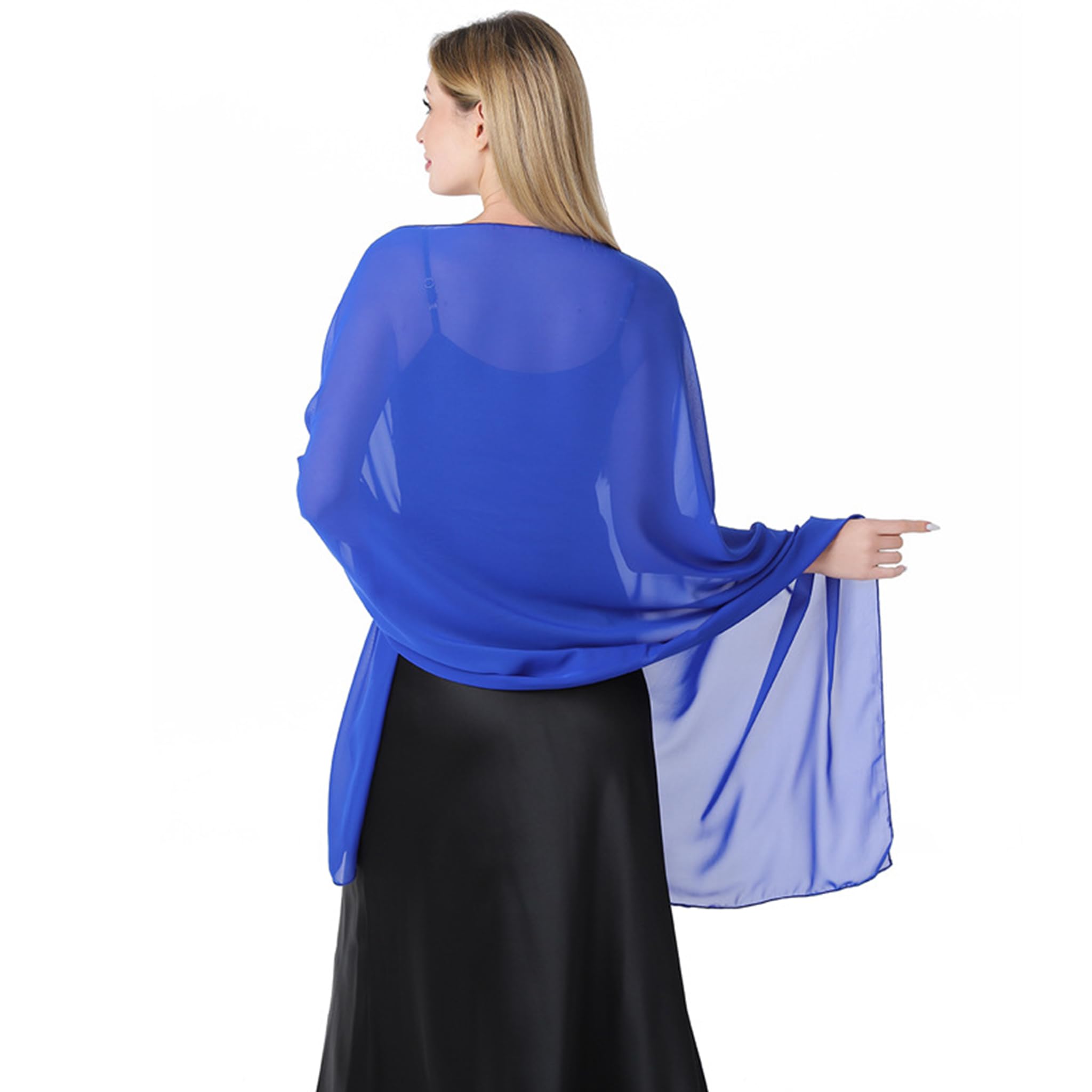 ALMLWIAJ Women Scarf Gifts Ladies Lightweight Scarves (Blue)