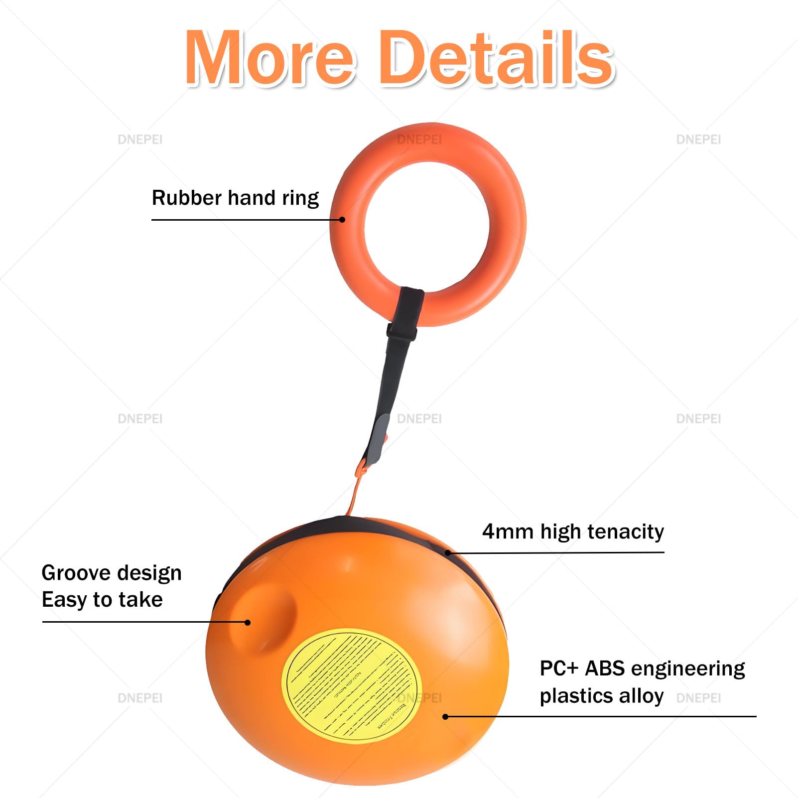 Hochleistungsfähige orange Rettungsscheibe – 40 m langes schwimmendes Wurfseil und Gummigriff, professionelles Wurfrettungsgerät für Ersthelfer und Outdoor-Abenteurer 1piece