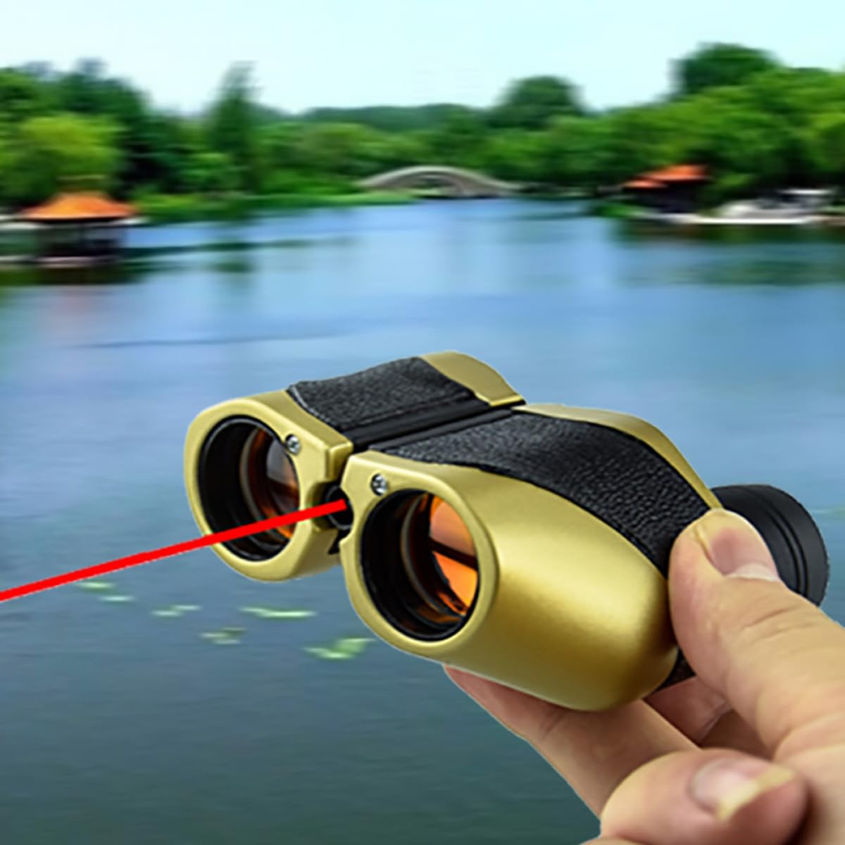 SECFOU Binocolo Telescopio 6x21 Portatile Leggero, Cannocchiale Binoculare Compatto per Escursionismo Caccia e Birdwatching, Strumento Tascabile per Sport Outdoor e Attività All’aperto