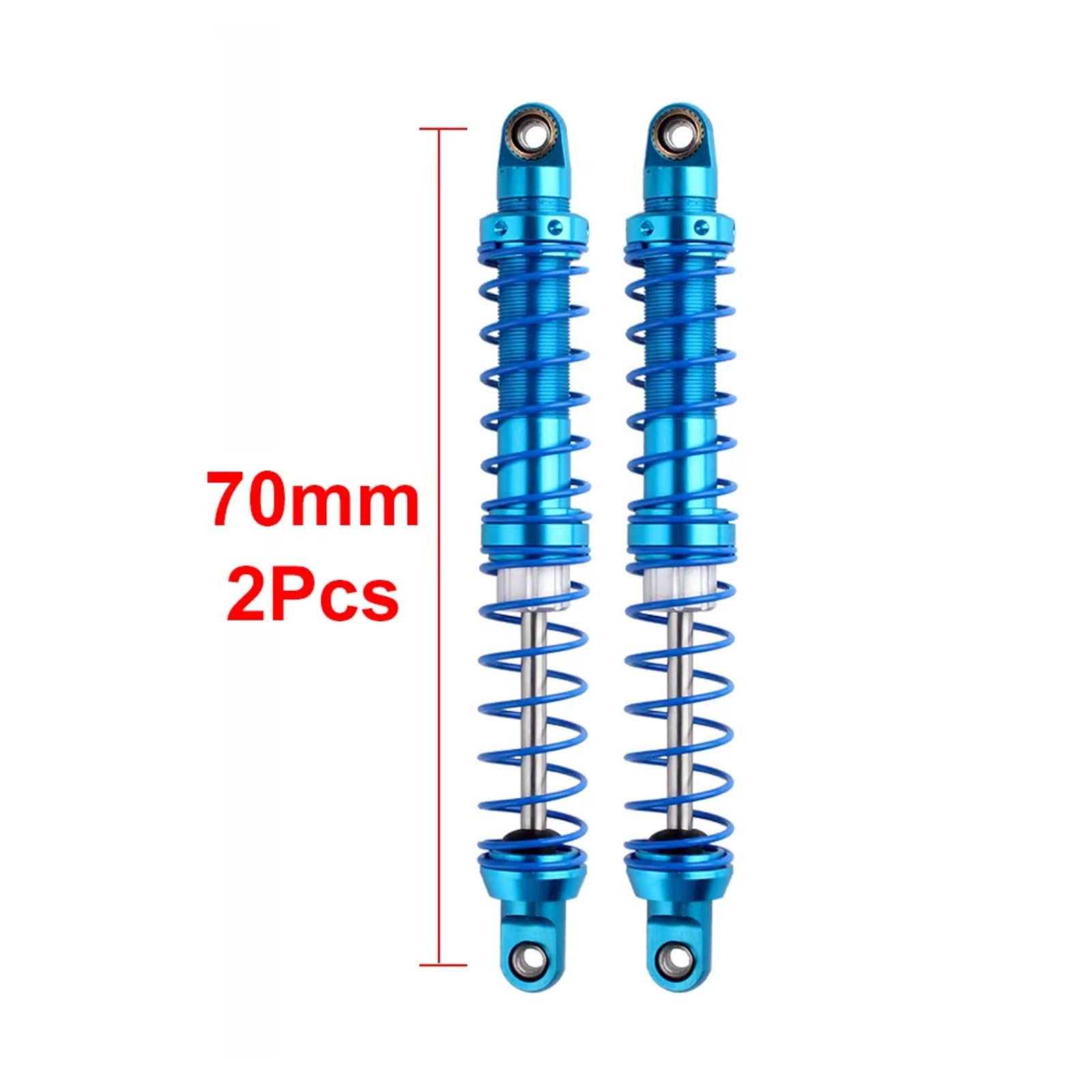 Amortiguadore Coche RC para Axial para SCX10 para TRX4 para Redcat Gen8 1/10 Amortiguadores Metálicos De 80 90 100 110 Y 120 Mm para Coche RC Camión Y Orugas(Blue 70mm 2pcs)