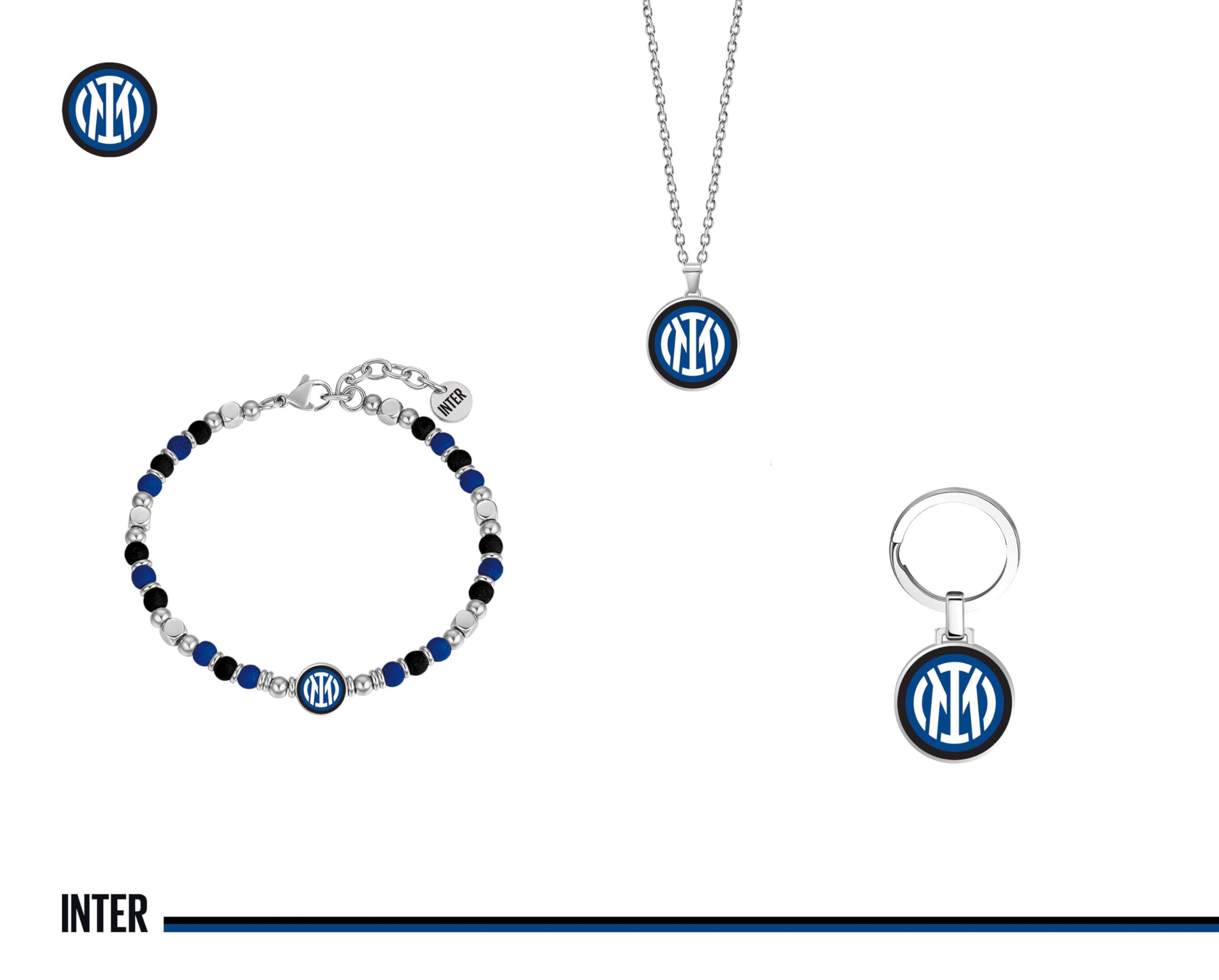 Clondo Portachiavi Fc Inter Acciaio Inossidabile Prodotto Ufficiale Calcio Gadget Elegante Resistente Logo Idea Regalo Tifosi Neroazzurri