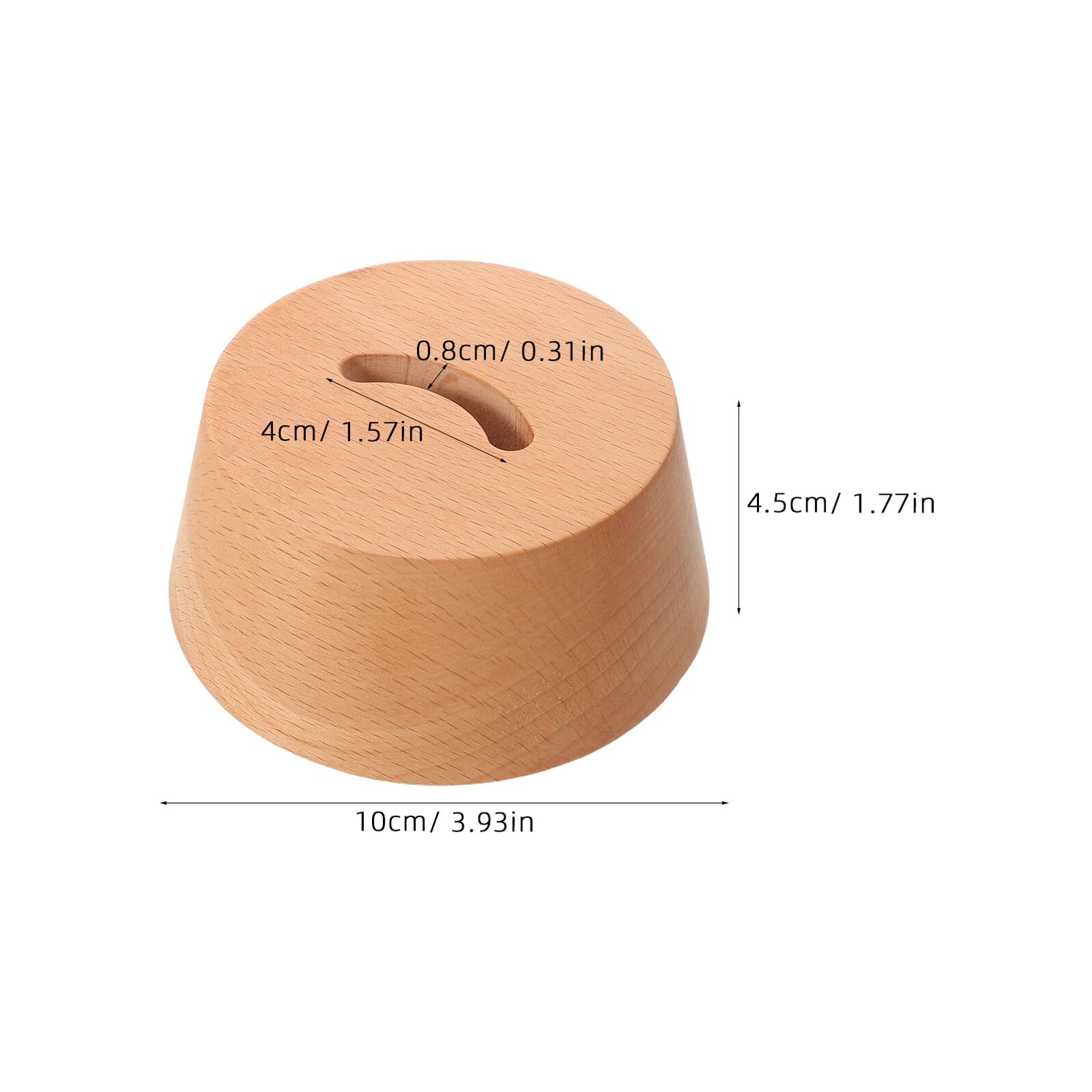 Soporte de Base para Calzador de Madera de Haya, Base Antideslizante Redonda para Pasillos y Organizador Ergonómico de Calzadores, Accesorio Práctico para Ayudas de Vestirse