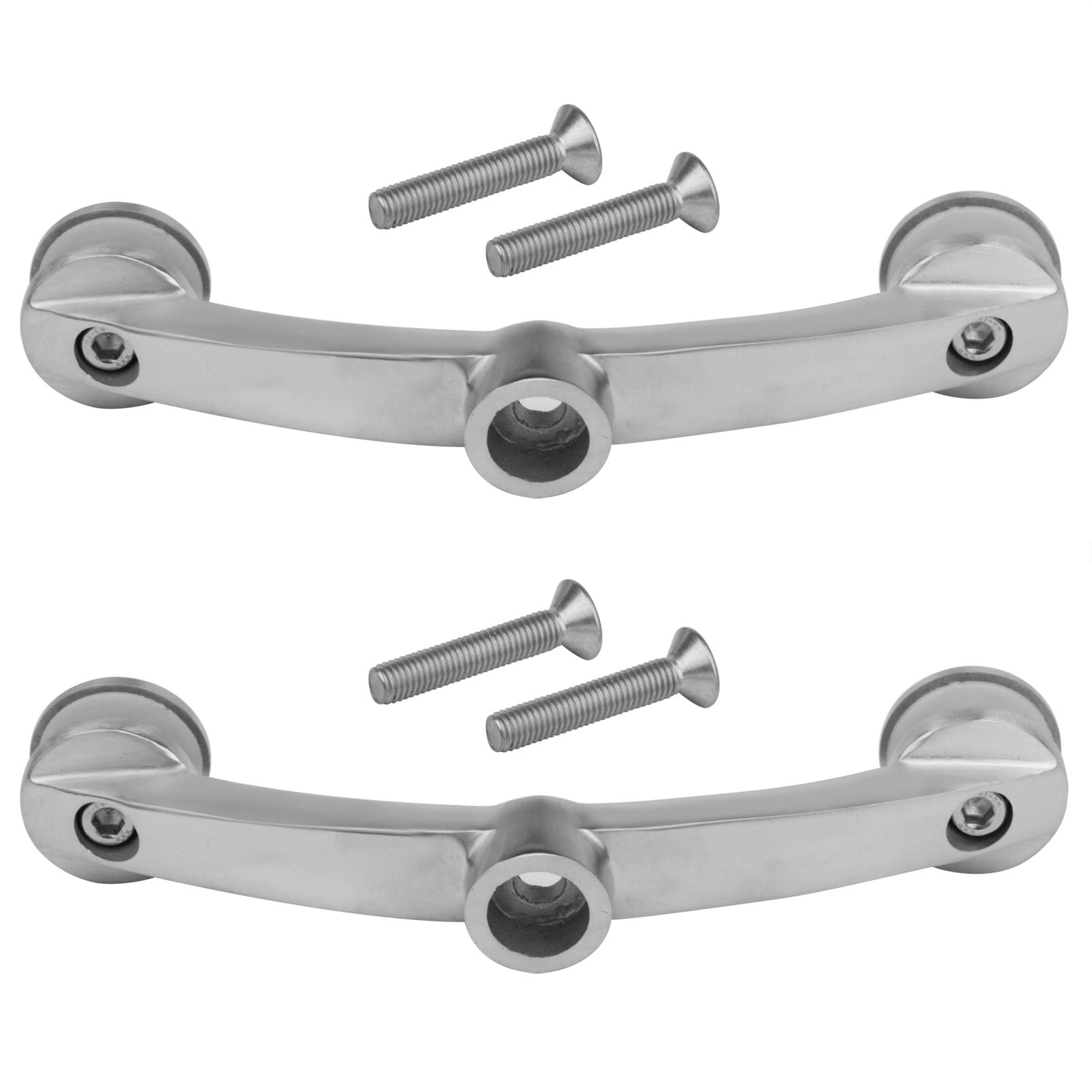 Photo 1 of 2 PCS Double Connector for Glass on Baluster Post, Double Spider Fitting Bracket, Baluster Spider System Stainless Steel Two Way Glass Holder for 3/8"-1/2" Tempered(Thickness: 10-12mm)