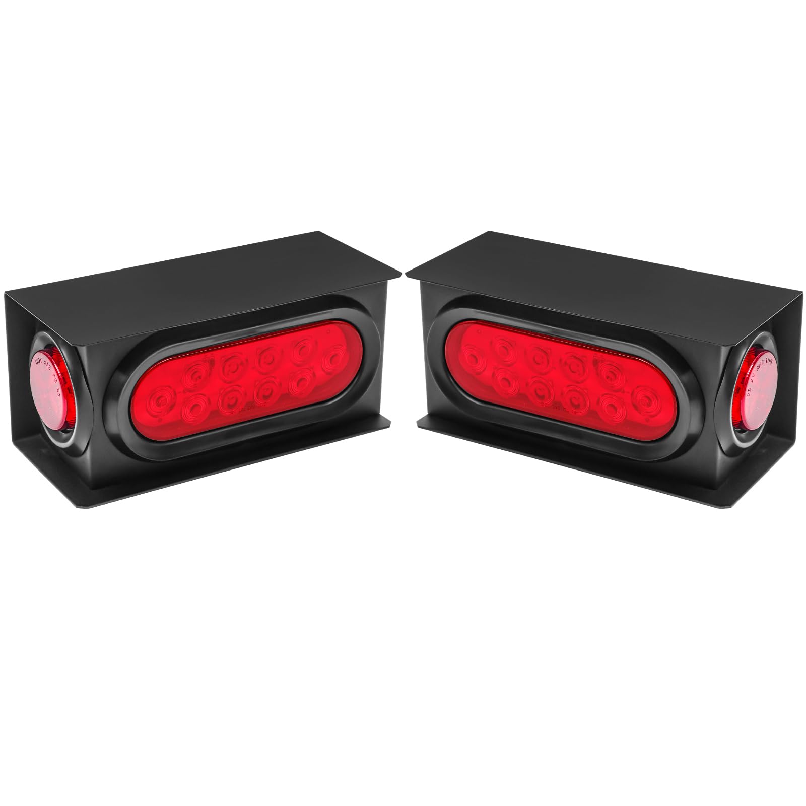 Photo 1 of LIMICAR Welded Steel Trailer Light Boxes with 6-Inch Oval LED Lights