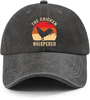 The Chicken Whisperer Sun Hat Custom Hats Pigment Black Fishing Hat Gifts for Dad Baseball Hats