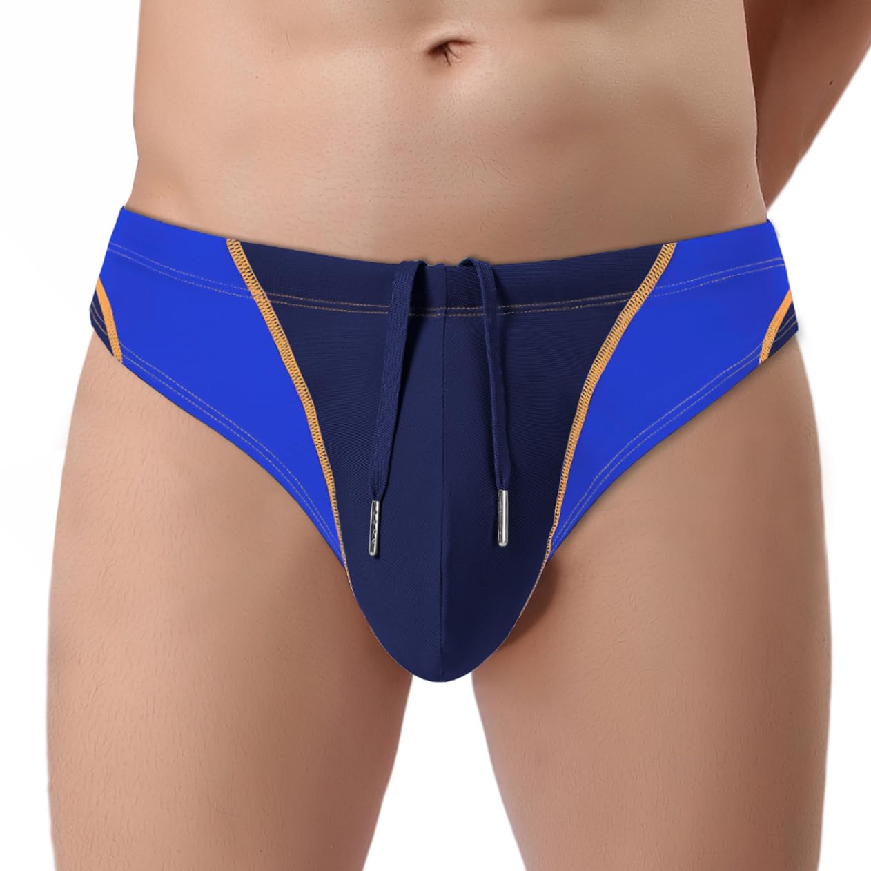 Mens Swim Bikini Briefs with Drawstring