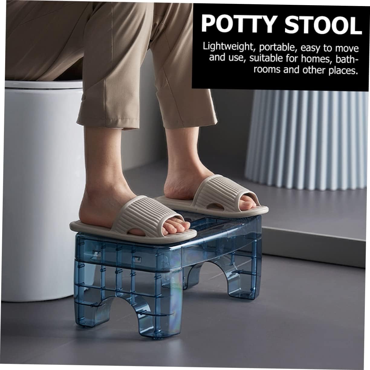 VICASKY Toilet Footstool for Boy Girl Pet Step Stool for Bathroom Kitchen and Bedroom Use Non- Design for Potty Training and Independence