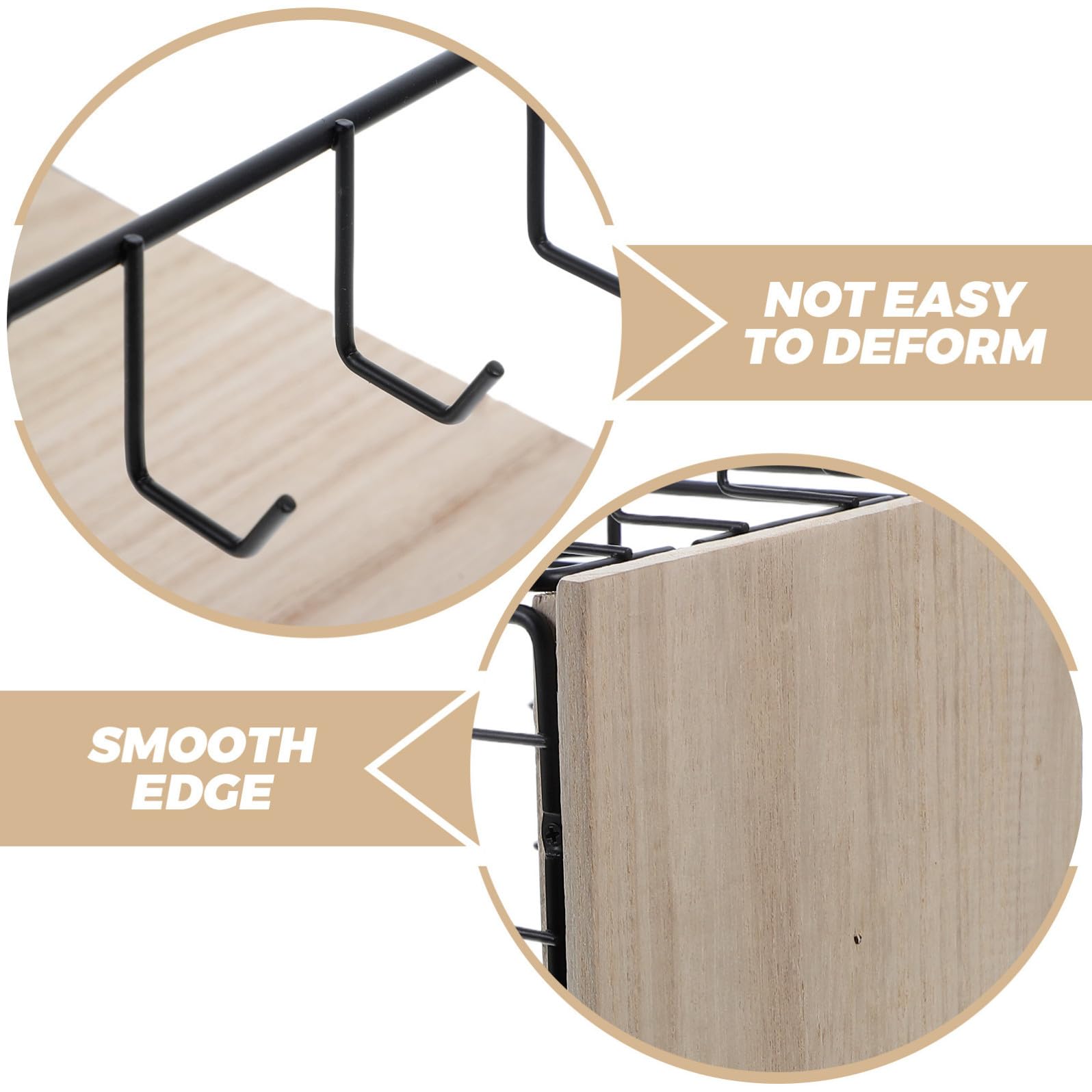 iplusmile Espositore con Ganci a Torre per Orecchini in Legno con Design Rotante 360°, Organizzatutto Multifunzione per Decorazioni Domestiche e Vanità