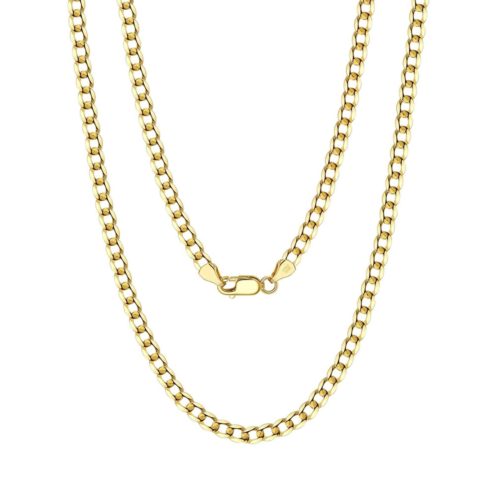 Colgante de Plata de Mujer Hombre,Colgante de Hombre de Plata de Ley 925 Cadena de Curb 3MM Mujer Colgantes Collar Plata