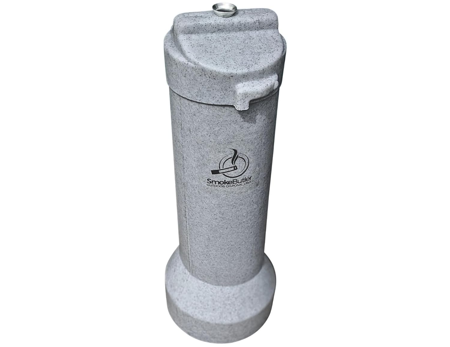 Outdoor Cigarette Disposal Unit – Heavy-Duty Smoking Receptacle, Commercial-Grade, 100% Aluminum Lined, Rotomolded Poly Construction (Charcoal)