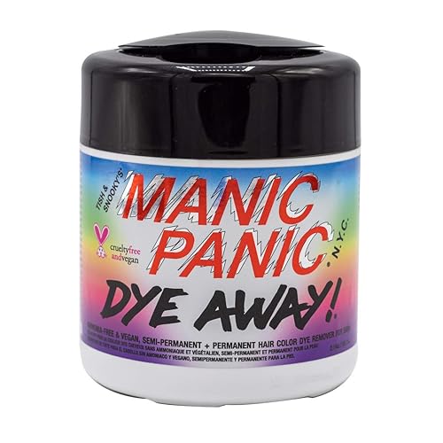 MANIC PANIC Dye Away - Toallitas removedoras de tinte para el cabello, sin amoníaco, para adultos, elimina el color semipermanente y permanente de