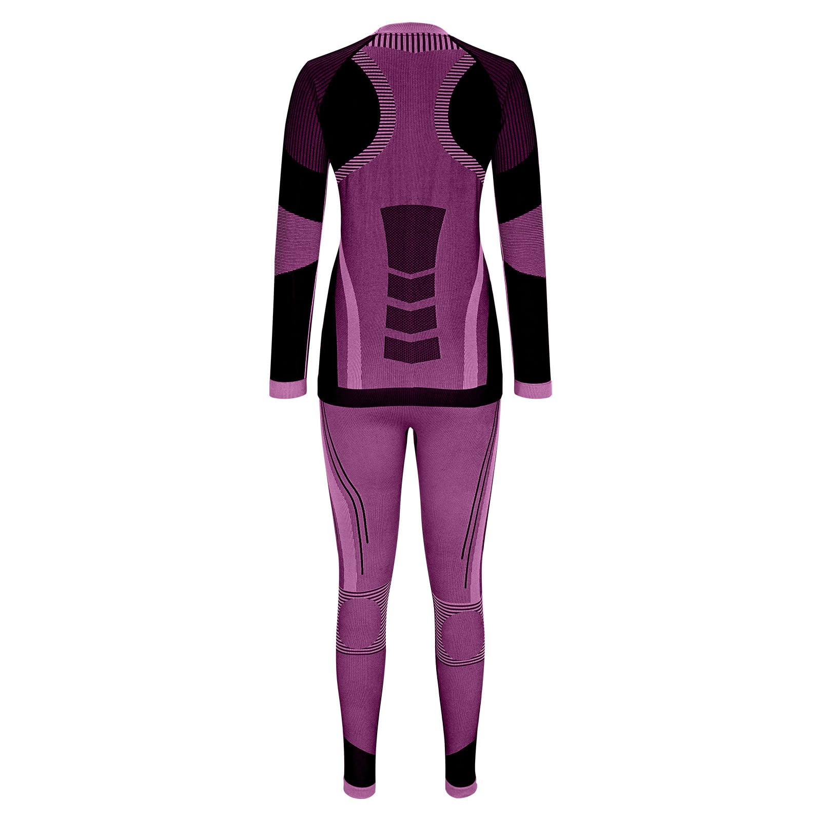 Thermounterwäsche Damen Skiunterwäsche Funktionsunterwäsche Warm & Atmungsaktiv Ski Unterwäsche Frauen Set Thermo Unterwäsche Sportunterwäsche Im Herbst Winter