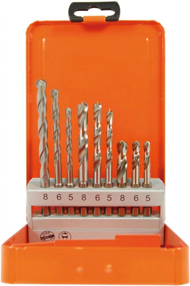 PROJAHN 67300 drill bit set steel/stone/wood hex.shank 9pcs