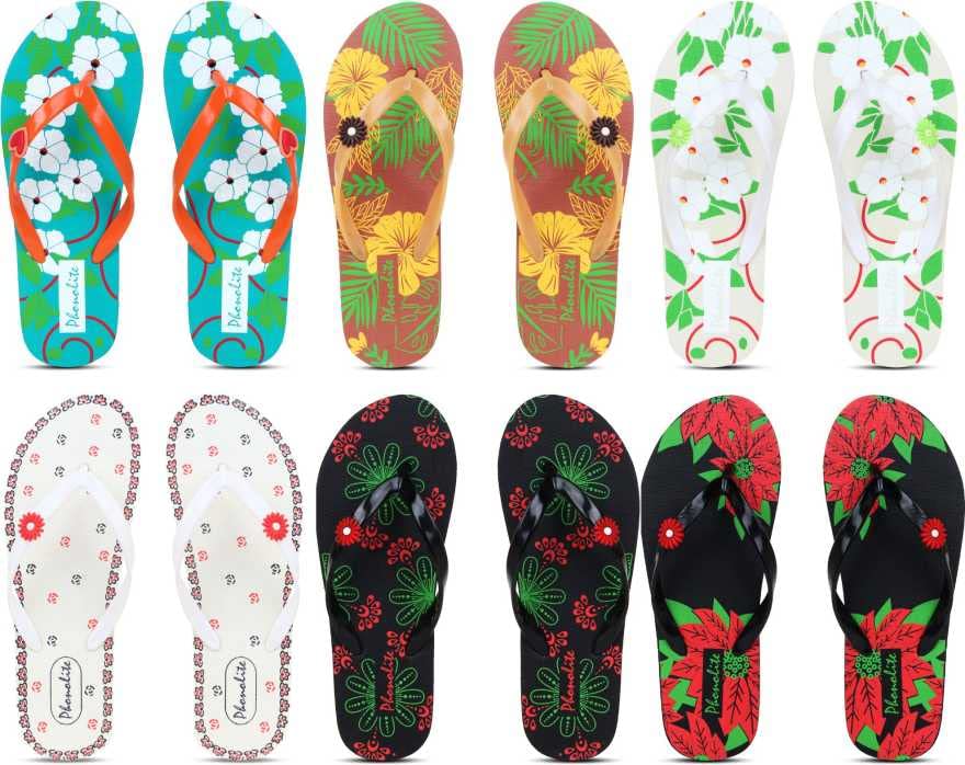 Phonolite Hawaii Multicolor Slipper Chappal Daily Use For Women Pack Of 6 Pair Slipper (B0B8VRHFRJ) Amazon Price History, Amazon Price Tracker