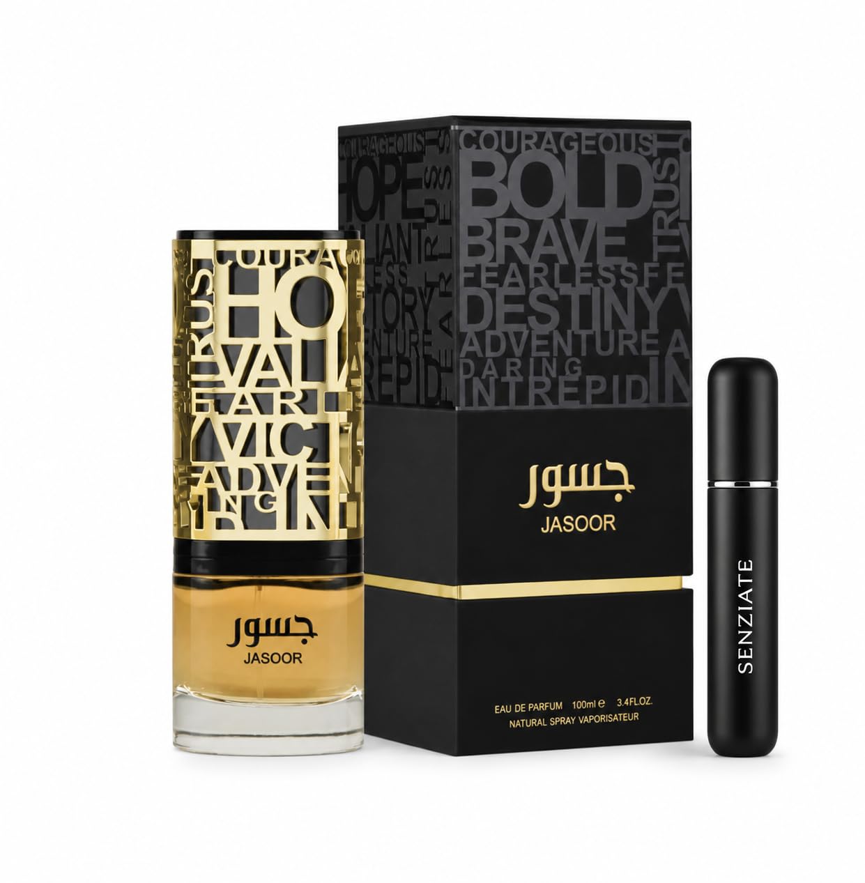 Jasoor llataafa Eau de Parfum 100 ml – Perfume Unisex Aromático Especiado con Atomizador Recargable Incluido