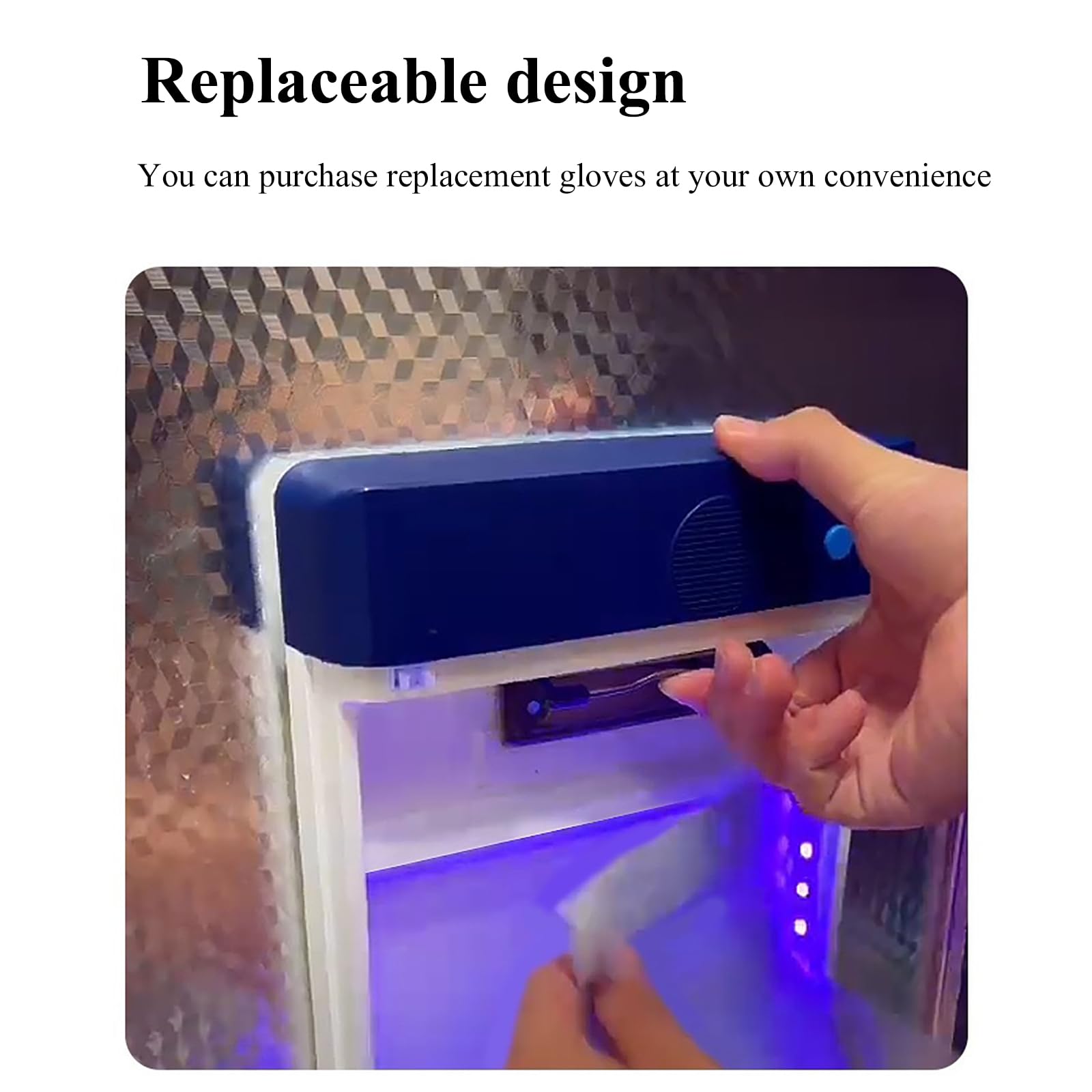 Dispensador automático de guantes desechables, montaje en pared, diseño de ahorro de espacio para un uso eficiente en caja de herramientas, garaje, taller, cocina