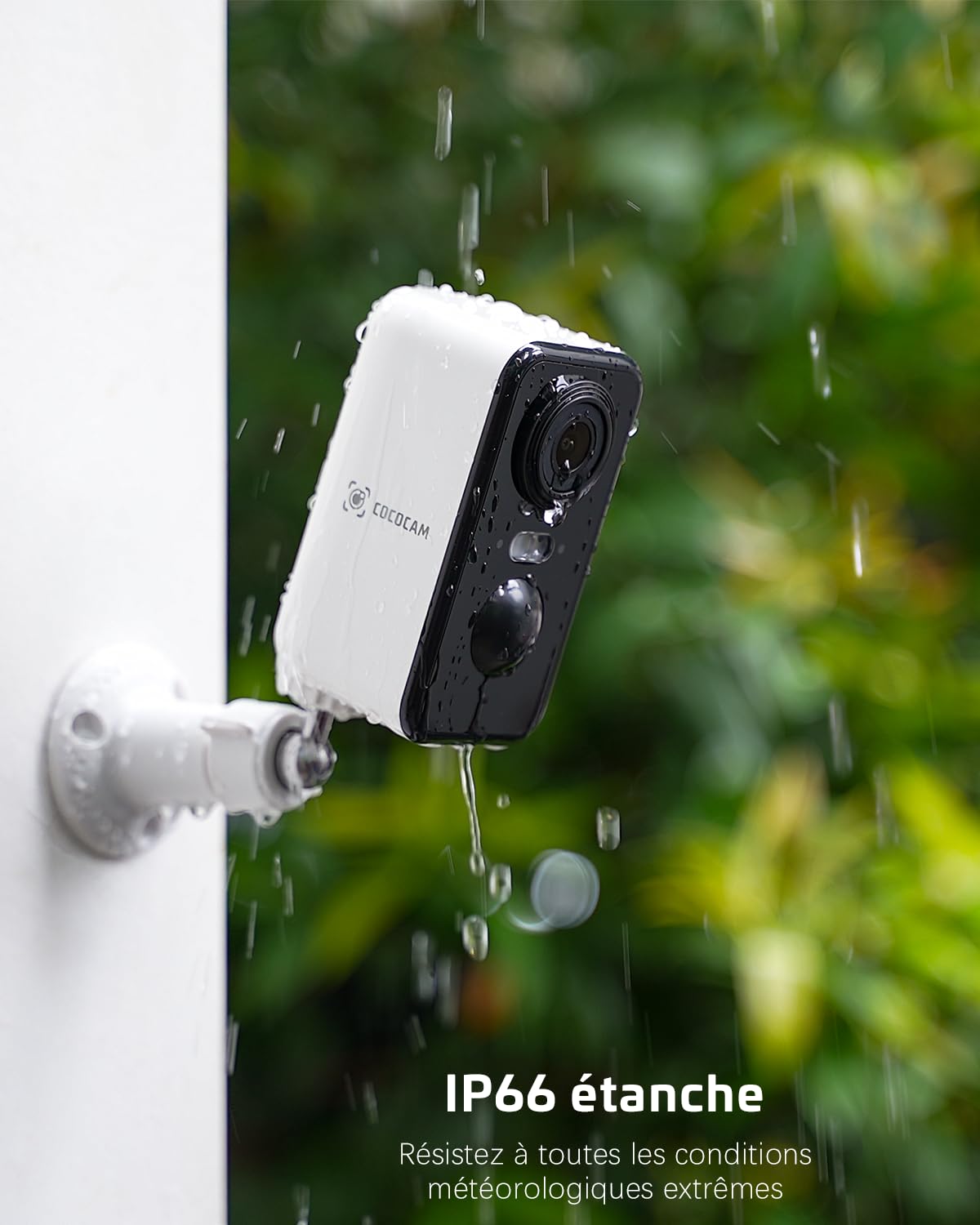 COCOCAM 2K Camera Surveillance WiFi Exterieure sans Fil Batterie