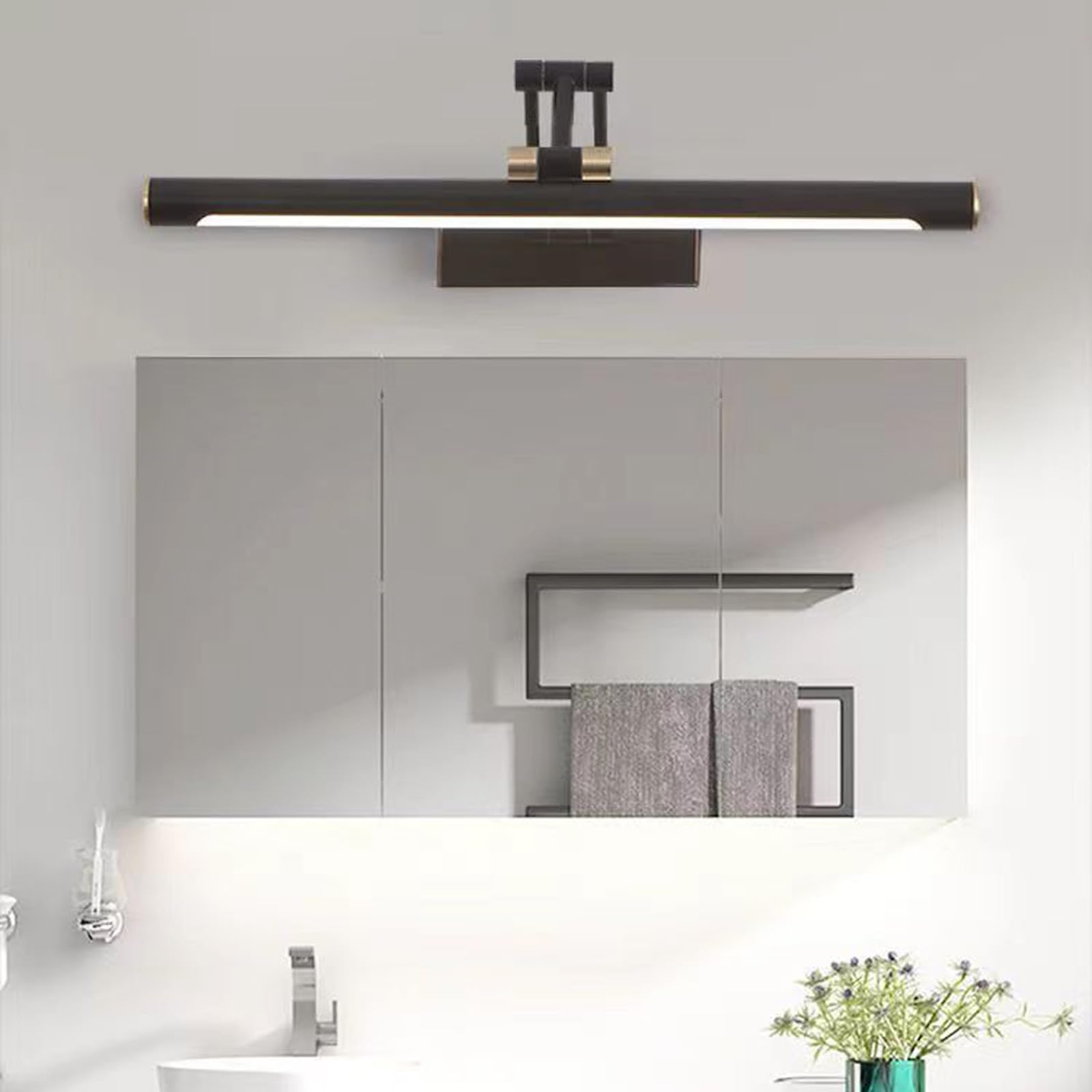HCZKIUJY Wall Lamps LED Wall Light with Arm 180°Wall Lamp Front Wall Sconce Wall Lighting Long for (Blackwhite Light-43cm)