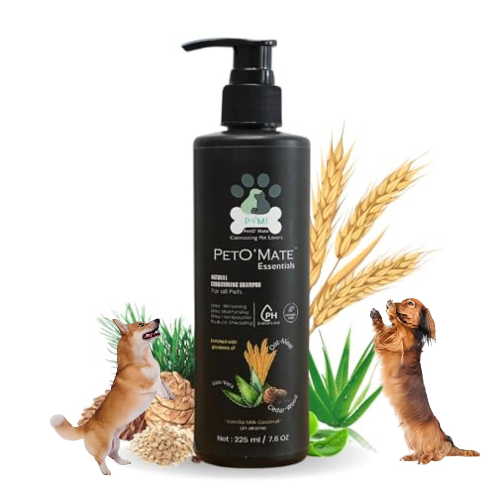 Petomate 5 in 1 Pet Conditioning Shampoo for All Pets 225ml | with Ultra-Moisturing, Ultra-Whitening, Ultra-Foam Boosting, pH Balanced & Paraben Free, Removes Ticks, Fleas & Lice Naturally (B0D2RPG1YL) Amazon Price History, Amazon Price Tracker