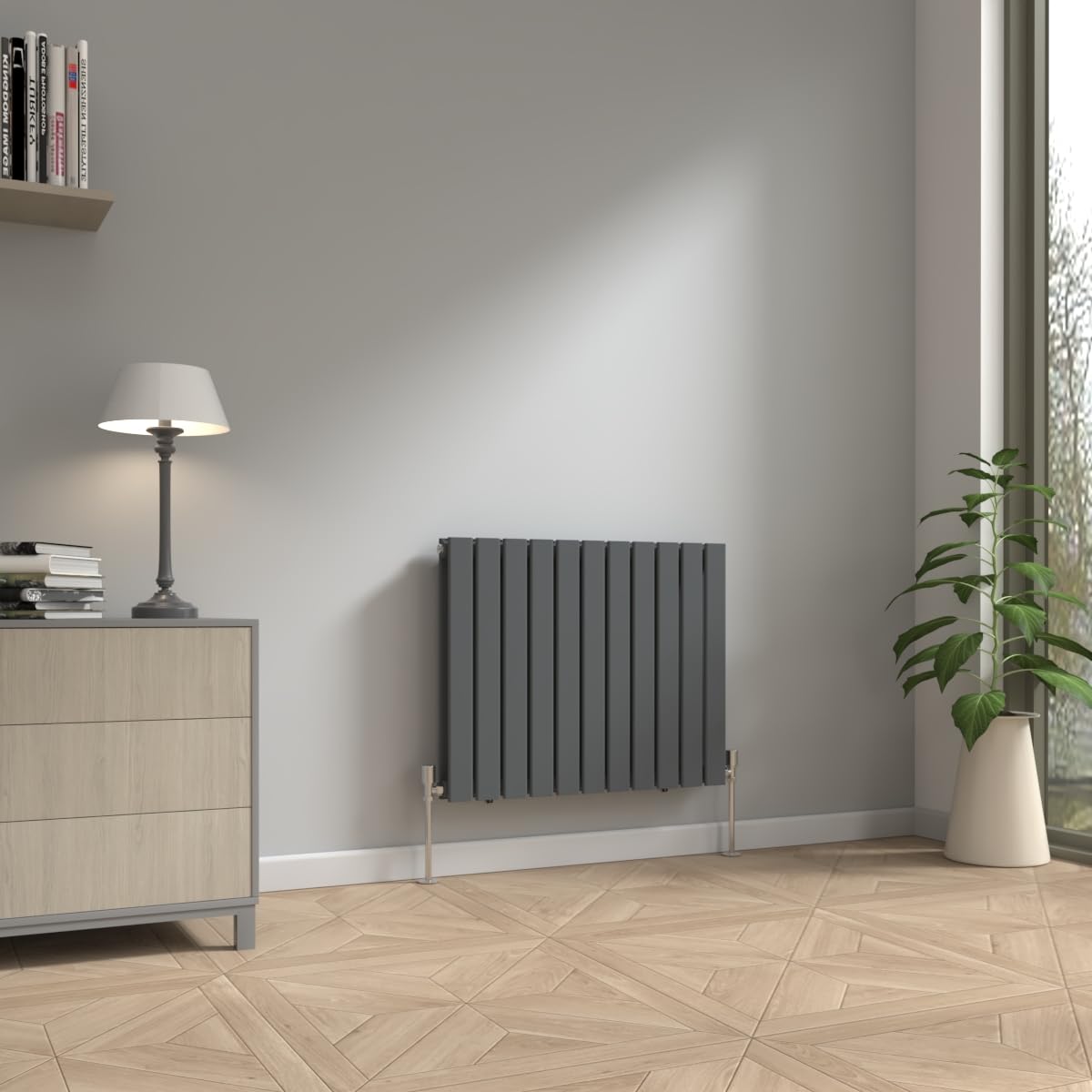 Nrg 600 X 748Mm Horizontal Column Designer Radiator Dpuble Flat Panel Heater Central Heating Rads