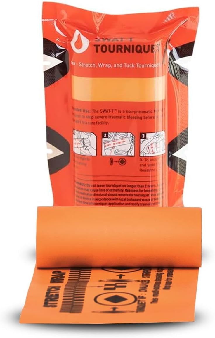 SWAT-T Tourniquet Orange, Emergency First Aid Equipment for Massive Hemorrhage Control Made in The USA SWAT-T Tourniquet Orange, Emergency First Aid Equipment for Massive Hemorrhage Control Made in The USA