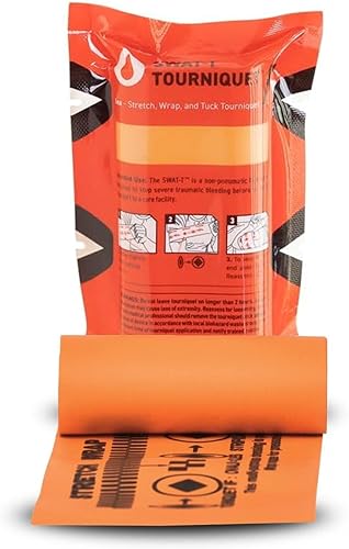 Miniatura 7 de SWAT-T Torniquete naranja, equipo de primeros auxilios de emergencia para control masivo de hemorragias, fabricado en los Estados Unidos (paquete de