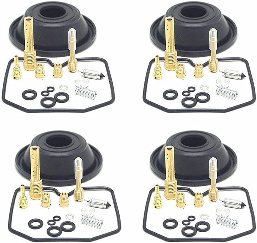 4 Carburetor Repair Kits for Suzuki Bandit 600 GSF600S GSF600 GSF S 1996-1999 Carb Parts Main Pilot Jets Gasket Diaphragm Vacuum (Color : 4 Membranes)