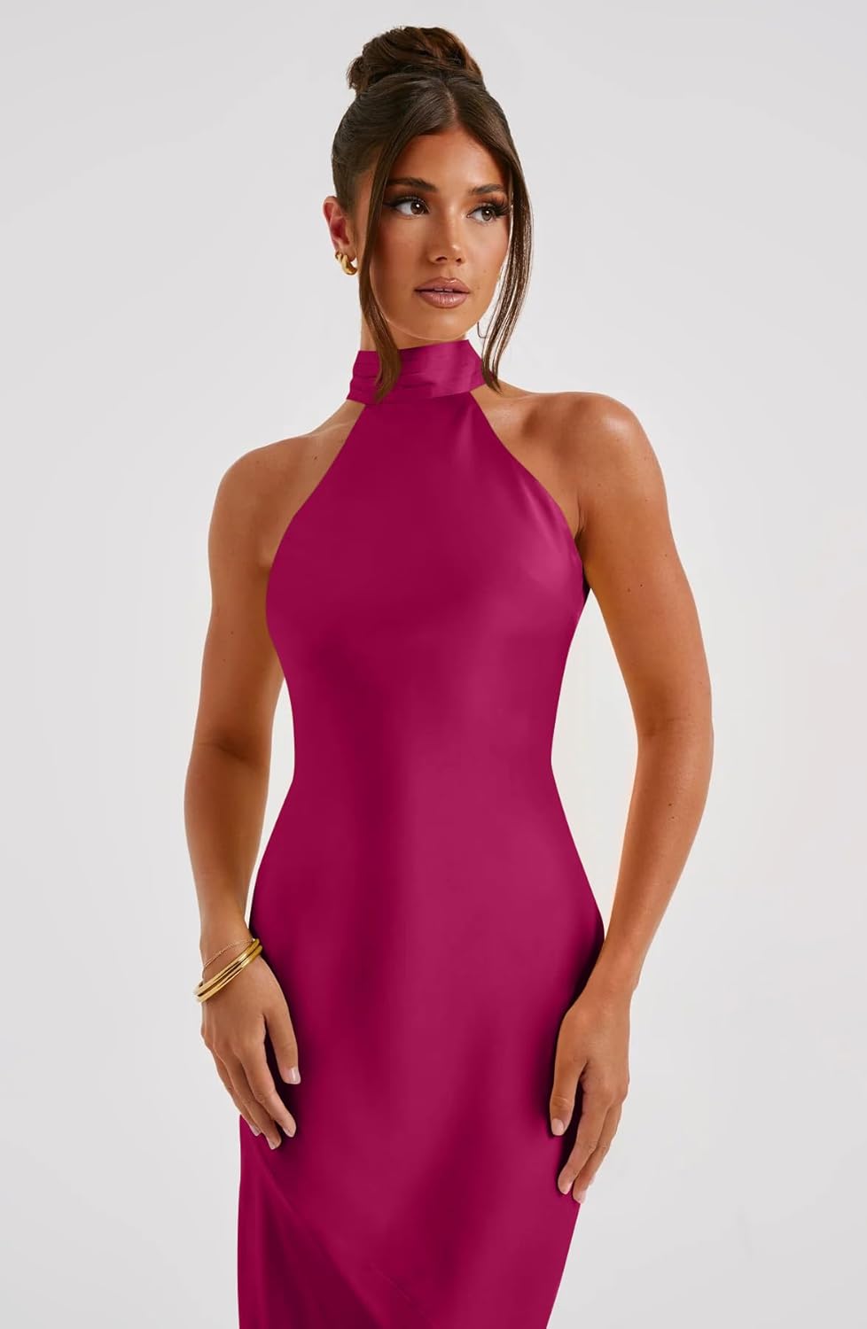 Memoriesea Women's Sexy High Split Sleeveless Backless Party Wedding Maxi Dress - Image 2