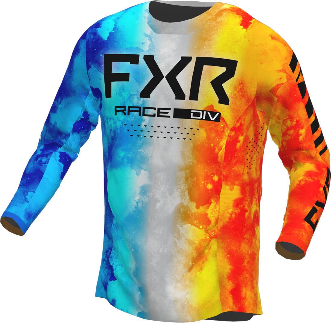 FXR Podium 2023 Maglia Motocross Giovanile, arancione/blu, S