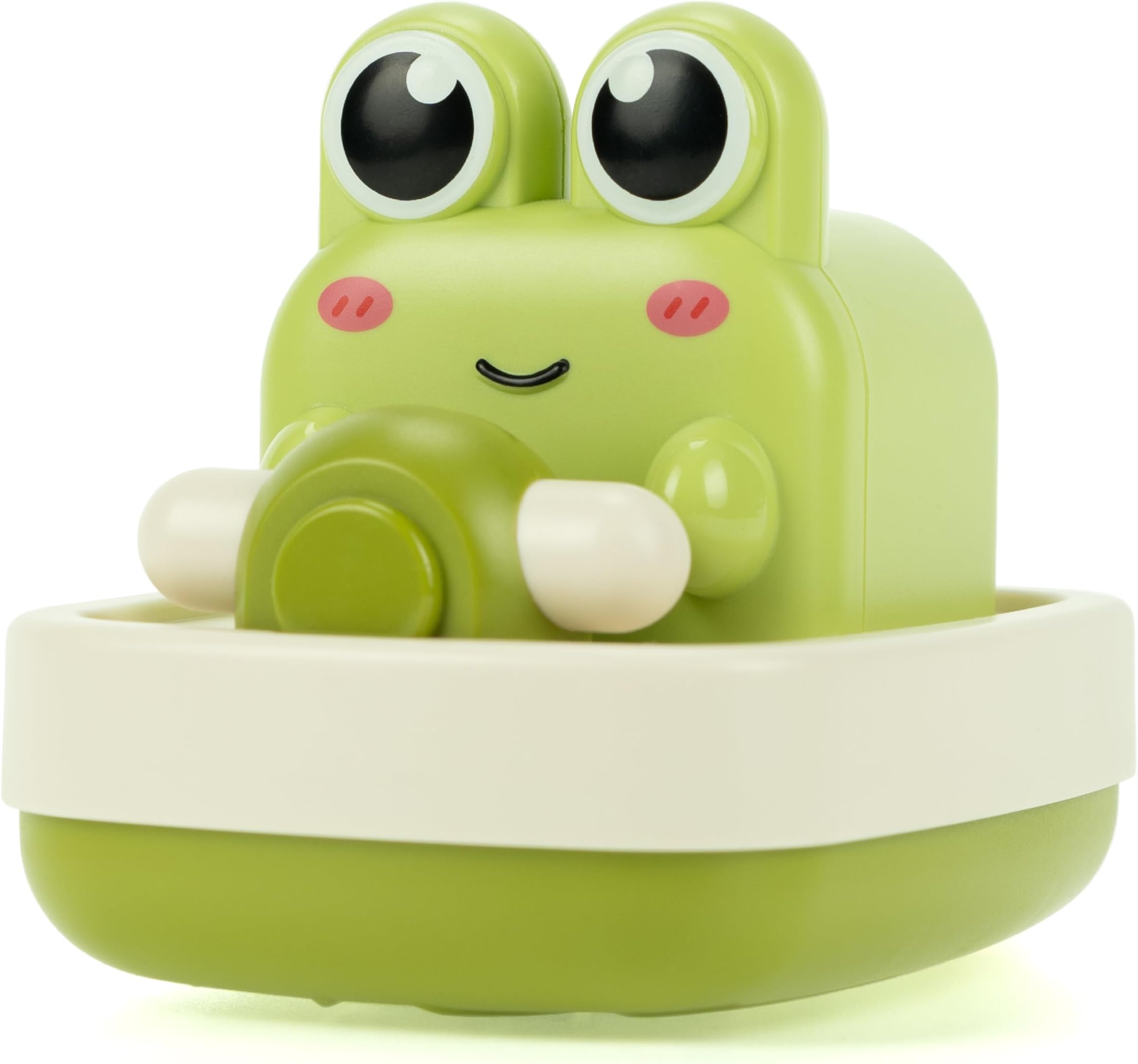 DUCKBOXX XX Wind-up Boating Frog Bath Toy with Spin Propeller, No Battery Mold-Free Anti-Rust Interactive Montessori Toy for Kids