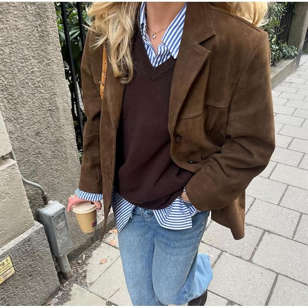 cozy brown jacket outer / 大人s（mom） Zunfeo Bomber Jacket for Women- Relaxed Fit Turtleneck