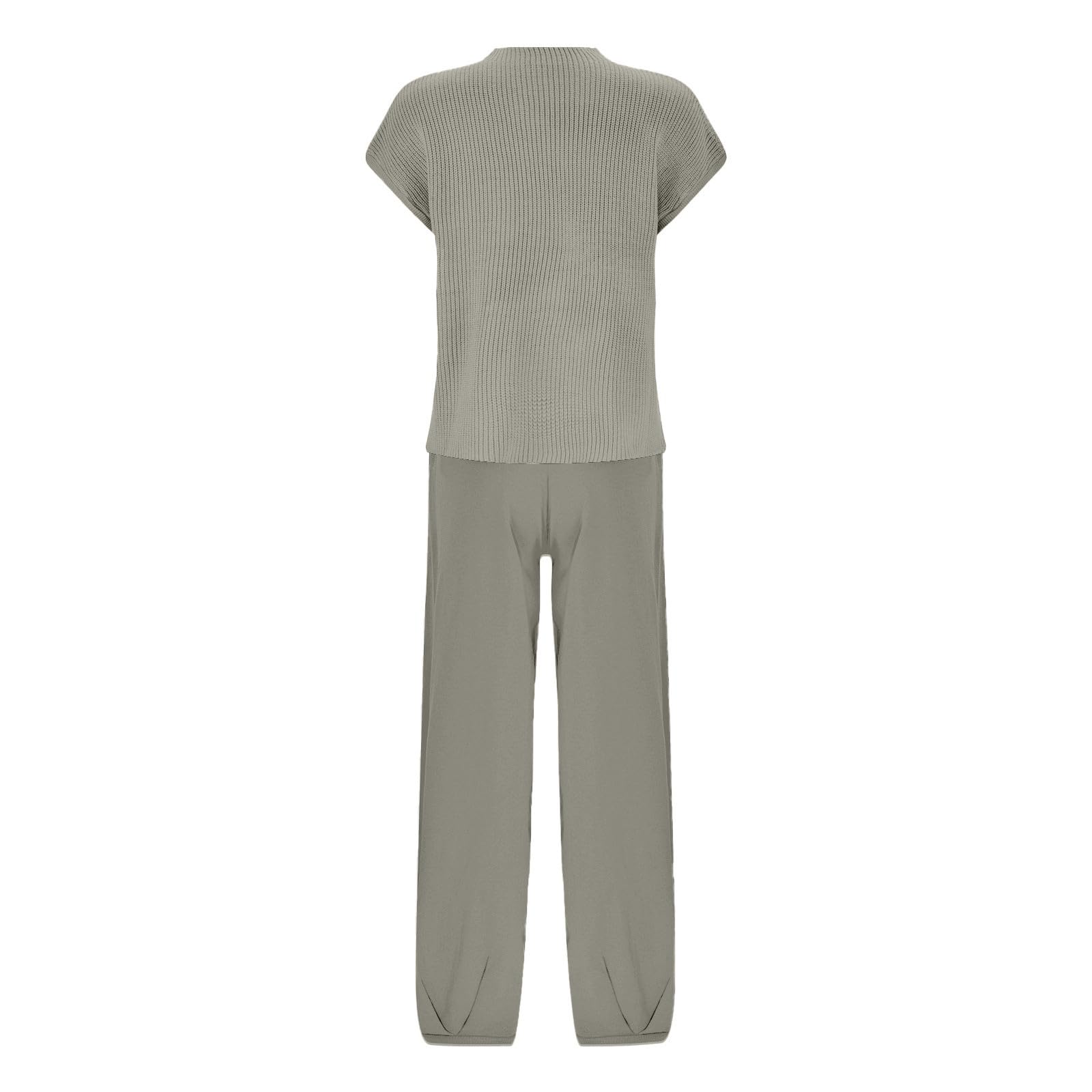 Ensemble Jogging Femme 2 Pièces Survetement Tenues de Sport Chemisier sans Manches+Pantalon Large Tailleur Femmes Ensemble Pantalon Ensembles de Sportwear Décontracté Outfits Chic et Elegant
