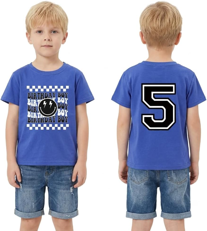 Birthday Boy Shirt for Boys 2-7 Years Old Toddler Birthday in My Two/Three/Four/Five/Six Year Old Era Cotton T Shirt