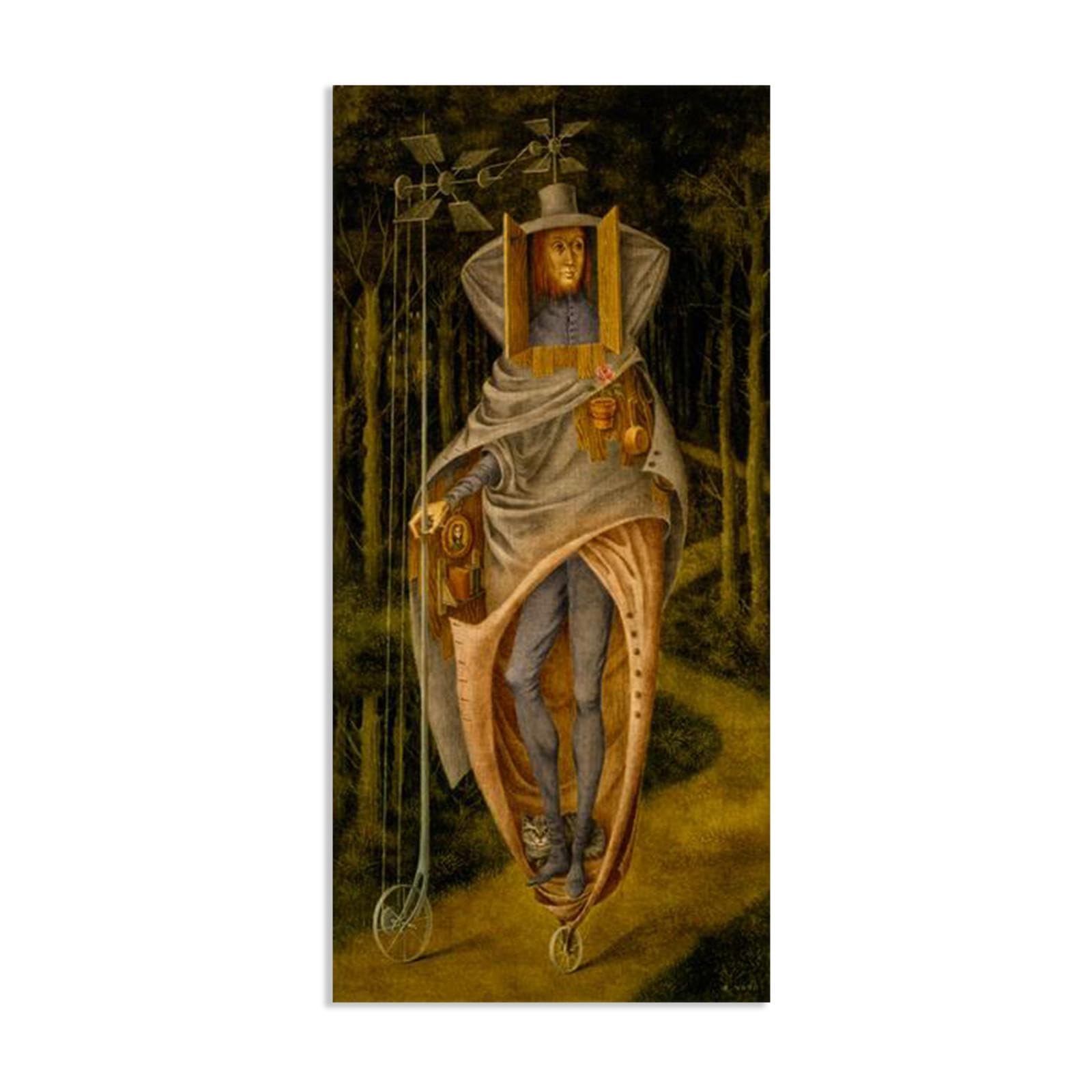 MYCGGDGH Remedios Varo Canvas Wall Art Reproductions of Famous Paintings Vagabond Surrealism Famous Art Poster Wall Decor for Living Room Bedroom Home Decor 80x40cm(32x16in) poster