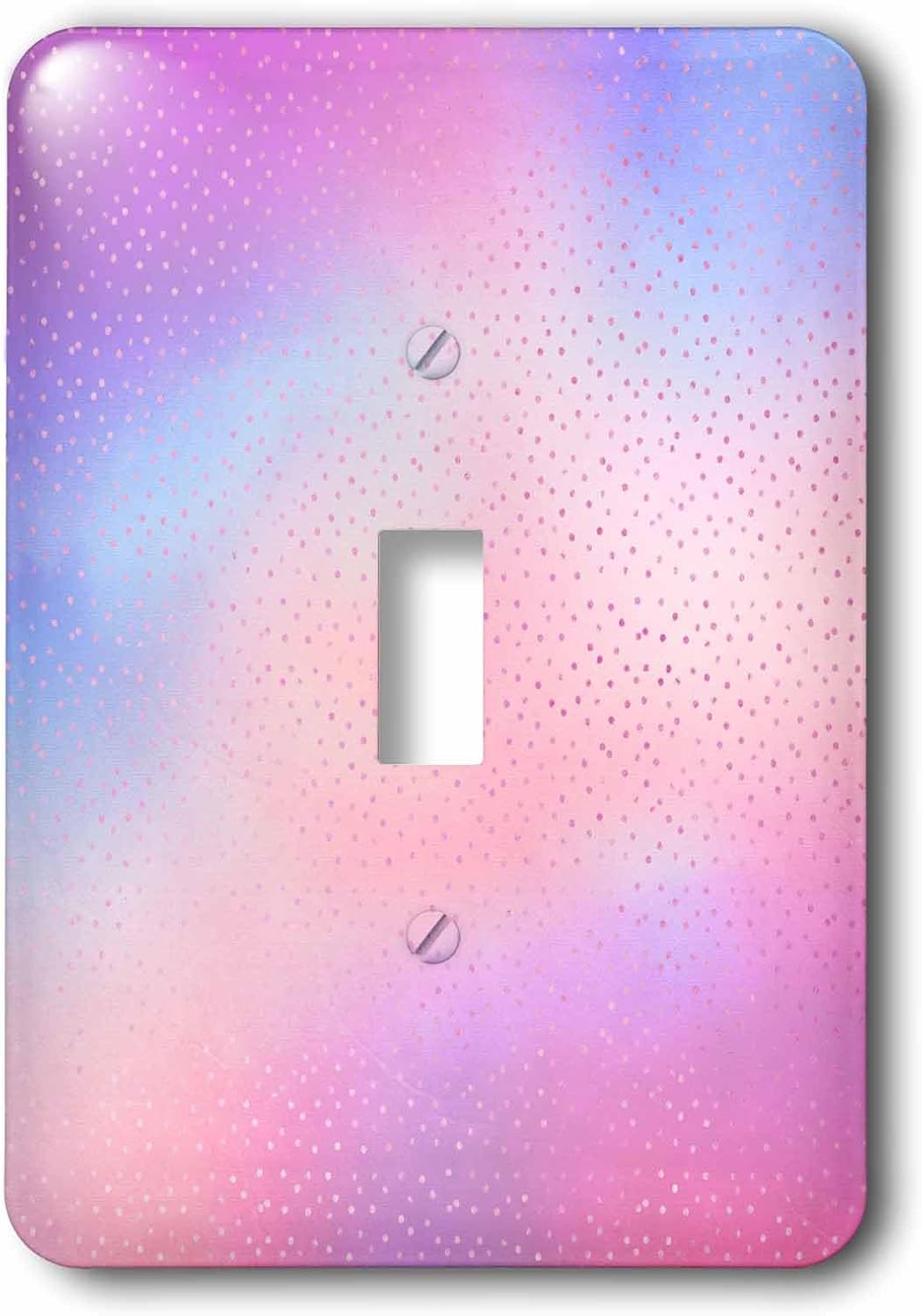 3dRose Pretty Pink Watercolor Dots On Pink, Blue, and Purple Pattern single toggle switch