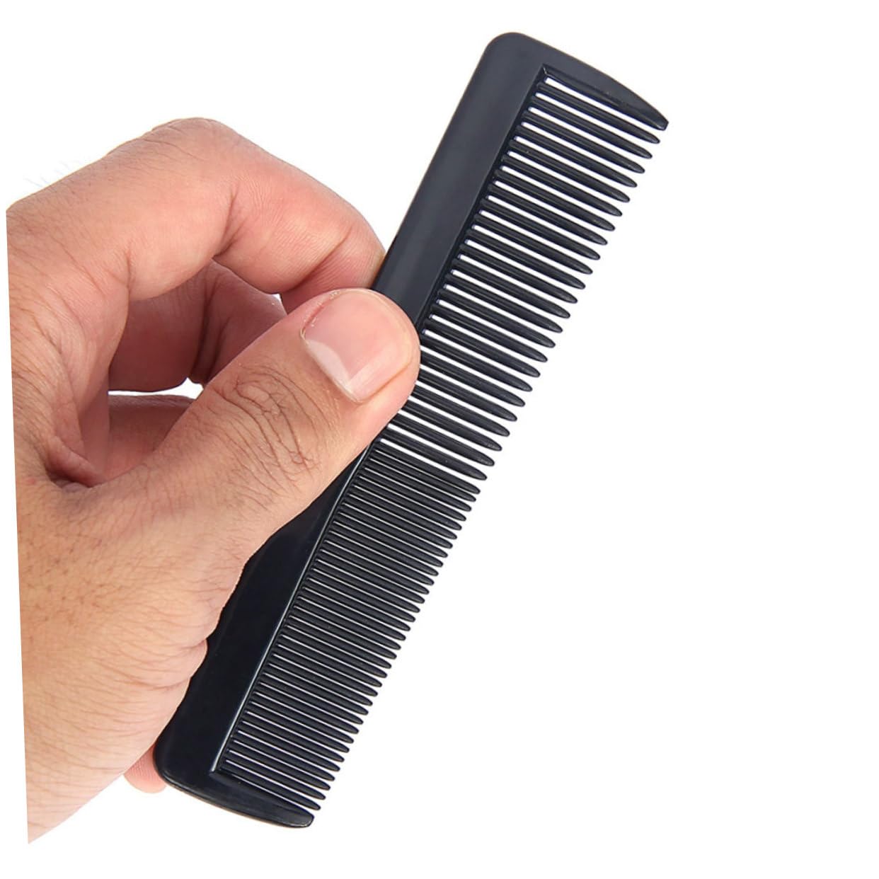 Healeved 200 Peines de Bolsillo Negros de Plástico Doble Dentado, para Peinar y Arreglo Personal, Uso Diario y Peluquería