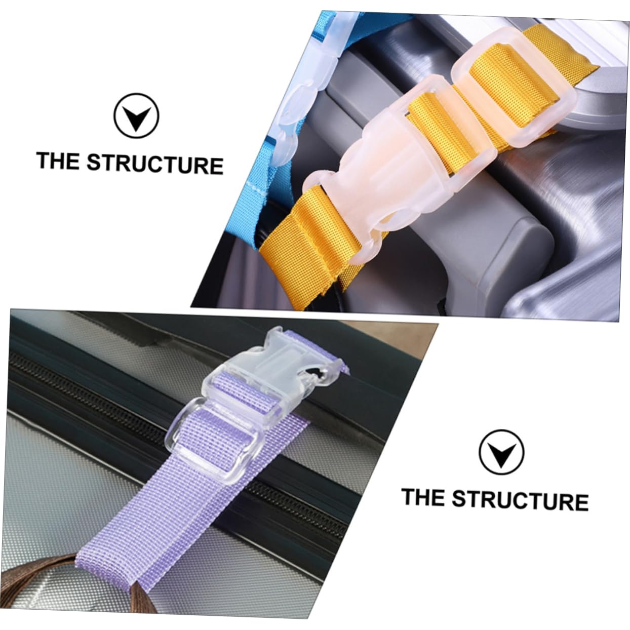 3 Set Cinghie Regolabili Per Valigia Con Fibbia Pratica E Leggera Per Viaggi E Sicurezza Luggage Belt Multi 5 Pezzi*3