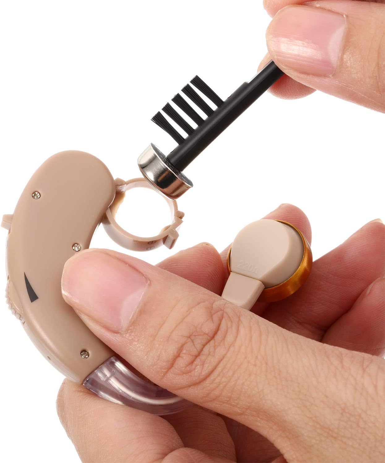 10 Pieces Cleaning Tool Set Earmold Vent Cleaner and Cleaning Brush with Wax Loop and Magnet
