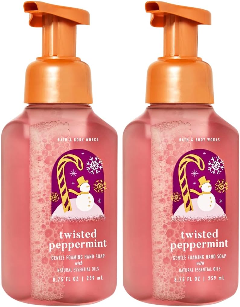 Bath & Body Works, Gentle Foaming Hand Soap, Twisted Peppermint (2-Pack)