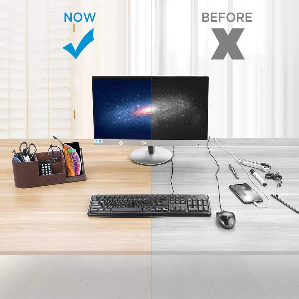 Lіmіtеd Dіѕсоunt EasyAcc Wireless Charger Desk Stand Organizer Wireless Charging Station for iPhone 13/13 Pro Max/13 Pro/12 Series/11/XS Max/XR/X/8Plus/SE 2, Desk Storage Caddy Pen Pad Holder