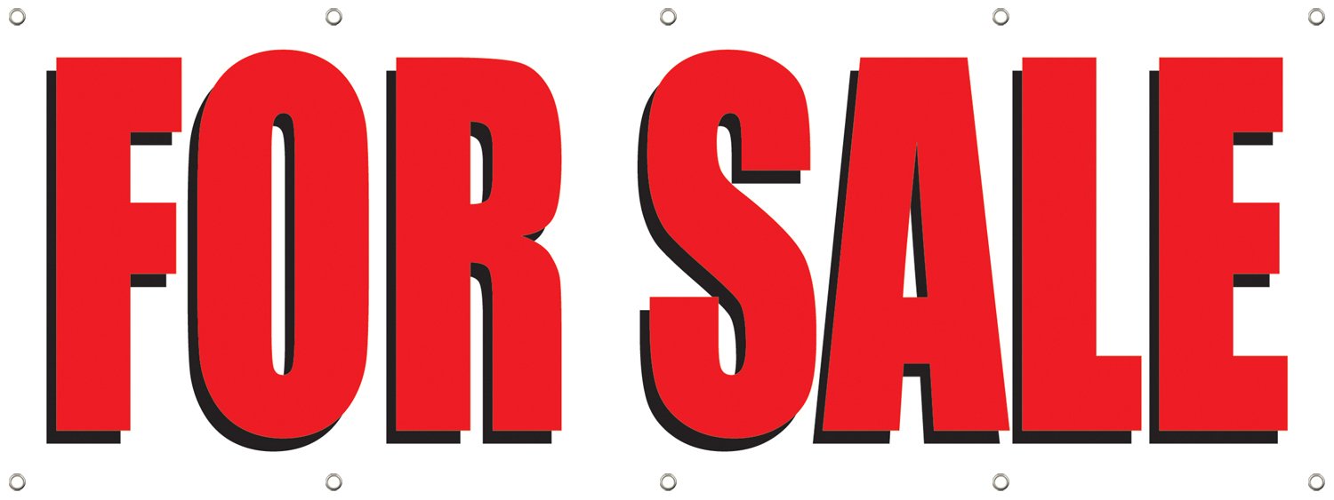 For Sale Banner Sign, Real Estate Sign Banner 4' X 10' ft