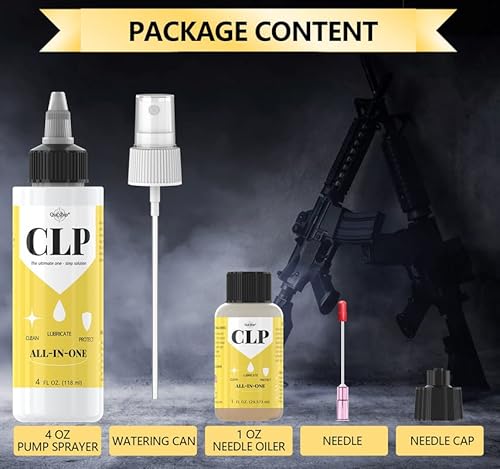 Gun Oil 4 Oz & 1 Oz Needle Oiler, Multi-Purpose Gun Cleaner, Gun Cleaning Kit Clp And Gun Oil Cleaner, Lubricant And Protector - By Qucship #TOP6