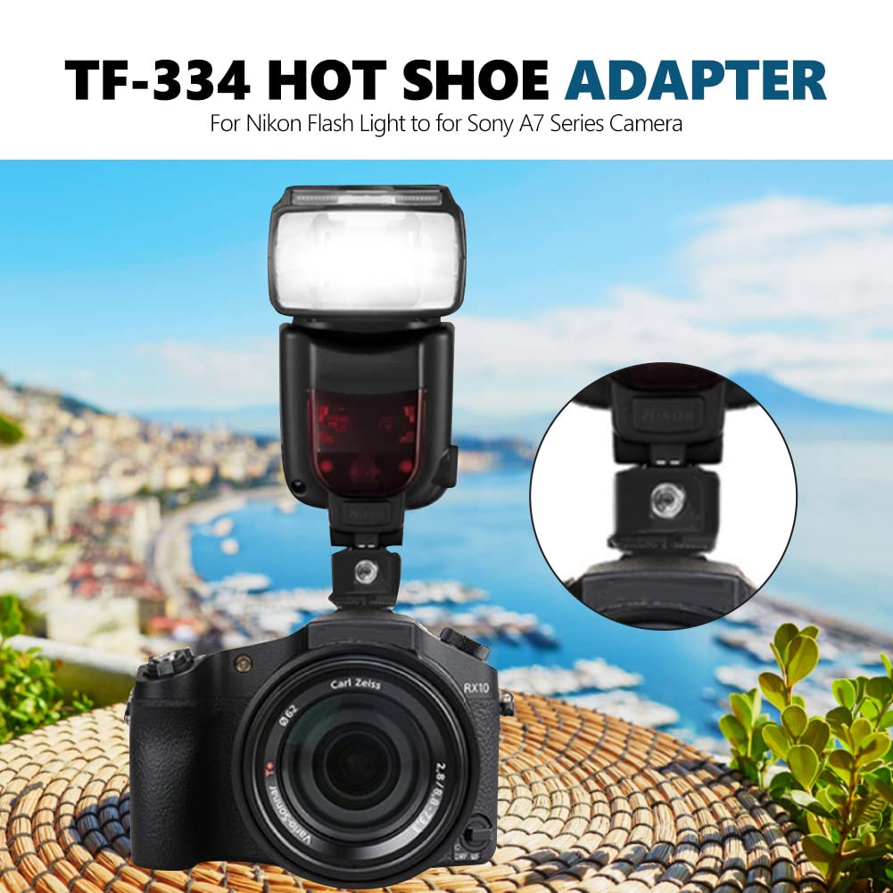 Adapter do gorącej stopki, TF‑334 Hot Shoe z dodatkowym portem synchronizacji PC, do aparatu A7, A9 Series do do Flash