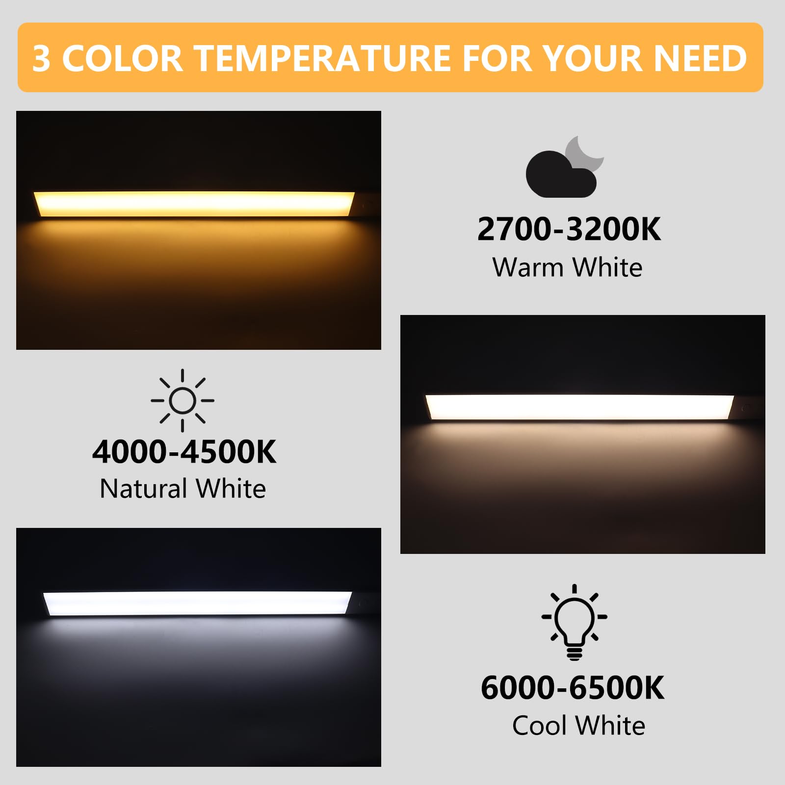 Chelhead 42 cm, 168 diod LED, 4 sztuki, 12 V, oświetlenie wnętrza samochodu, 10 W, lampy LED do kampera z 3 temperaturami barwowymi, elastyczna funkcja ściemniania, kompatybilna z samochodami